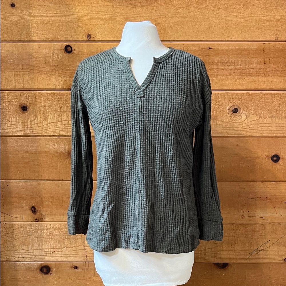 Z Supply long sleeve waffle knit shirt